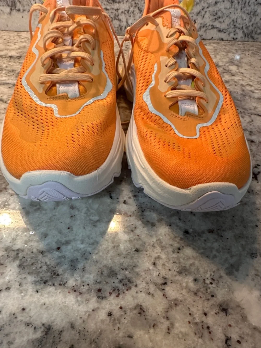 Sorel Orange Mesh Platform Sneakers